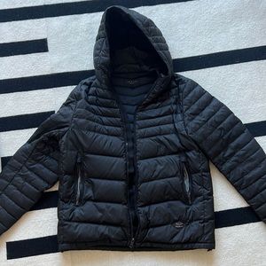 Men's Meriwether Quilted Down Hooded Puffer, Water Repellent, lightly used